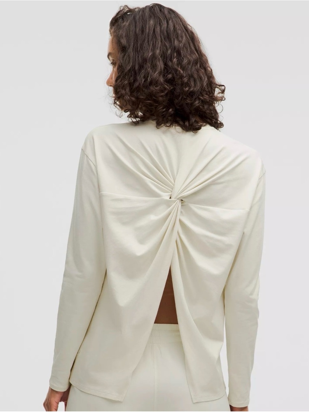 lululemon athletica Long Sleeve Top in Cream